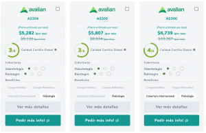 Comparar Planes Avalian